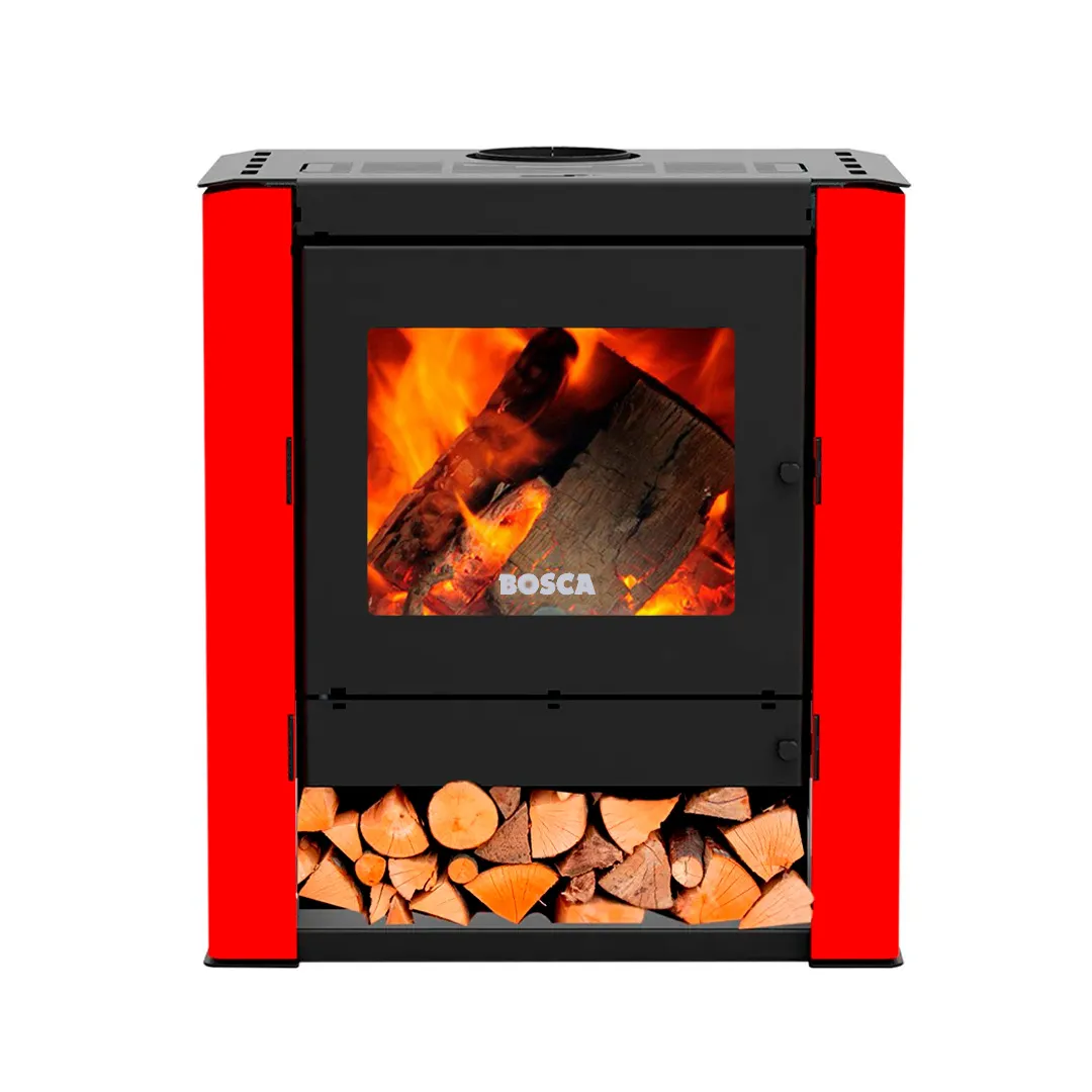 Calefactor a leña Gold 500 Black Vision Rojo