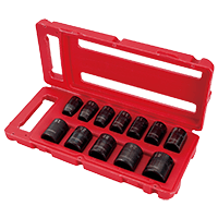 Set Maletín Craftsman 12 Tubos cortos de Impacto métrico de 1/2